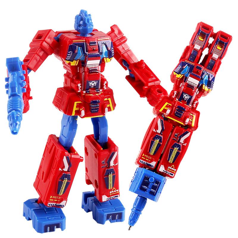 

Kids Deformation Plaything Creative Transformation Robot Figurine Pen Rotatable Writeable Deformation Pen Kid Plaything Stationery Supplie