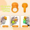 6Pcs Colorful Rotating Spinner Ring Sensory Texture Toy For Children Soft Silicone Color Cognition Toy For Relaxation