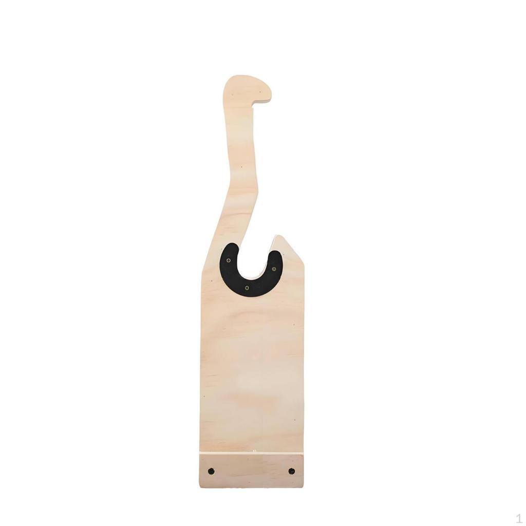 Wooden Barbell Holder AntiSlip Compact Grip Stand Weight Training Bar for Gym