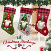 Christmas Socks Youngsters's Large Christmas Socks with Santa Claus, Reindeer, Dwarf, Buffalo Plaid Long Socks Suitable for Christmas Party Decoration