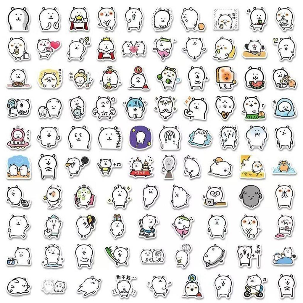 Multifunction Notebook Account Journaling Supplies Decoration Stickers Adorable Anime Sticker Water Cup Decorative Small Sticker