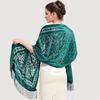 Sophisticated Velvet Shawl Scarf for Women Evening Dress Cover Up Shoulder Wrap Wedding Guest Fringed Scarf