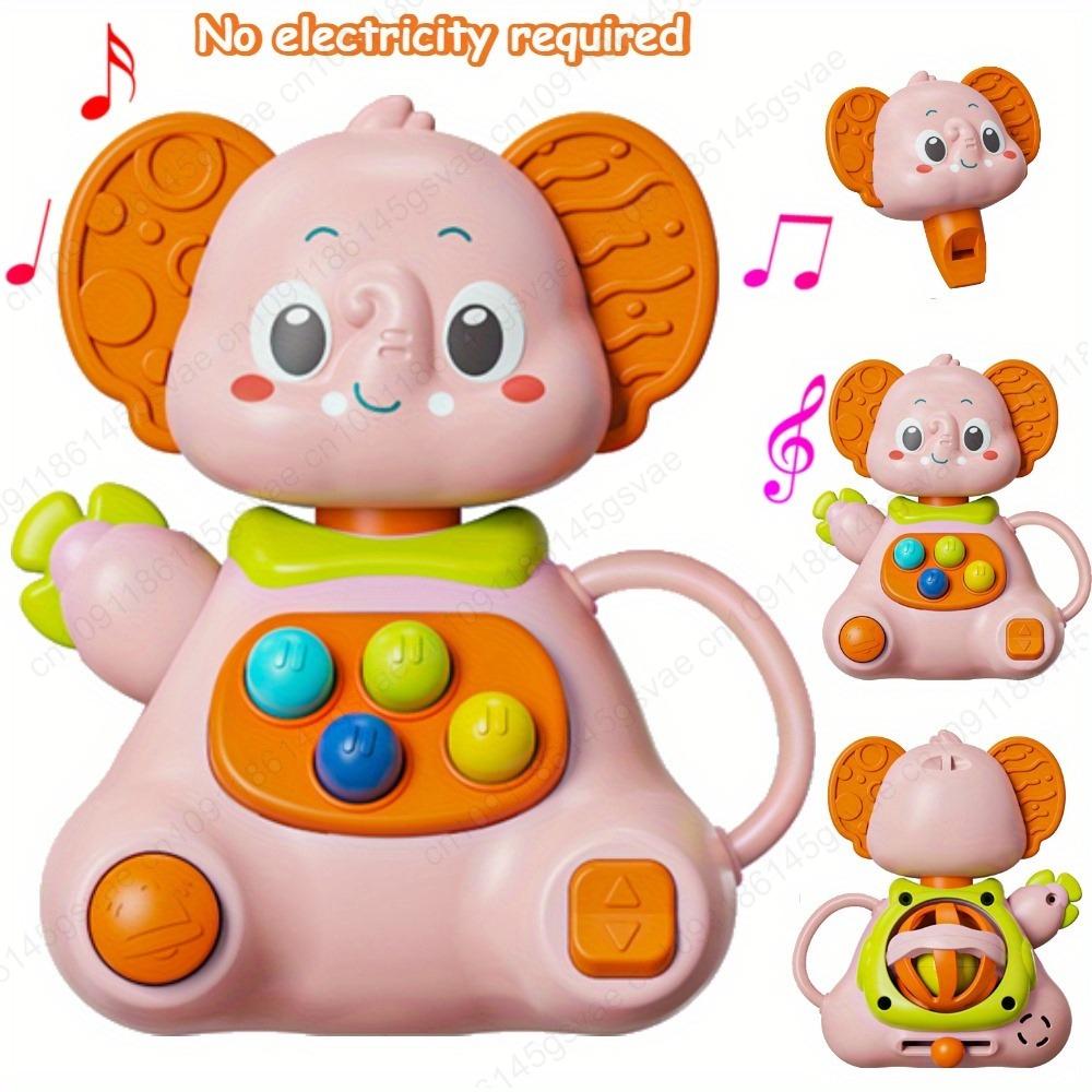 Cute And Interesting Hand-Held Baby Rattle, Puzzle Early Education Elephant/Deer Rattle Plastic Ball, ABS Material