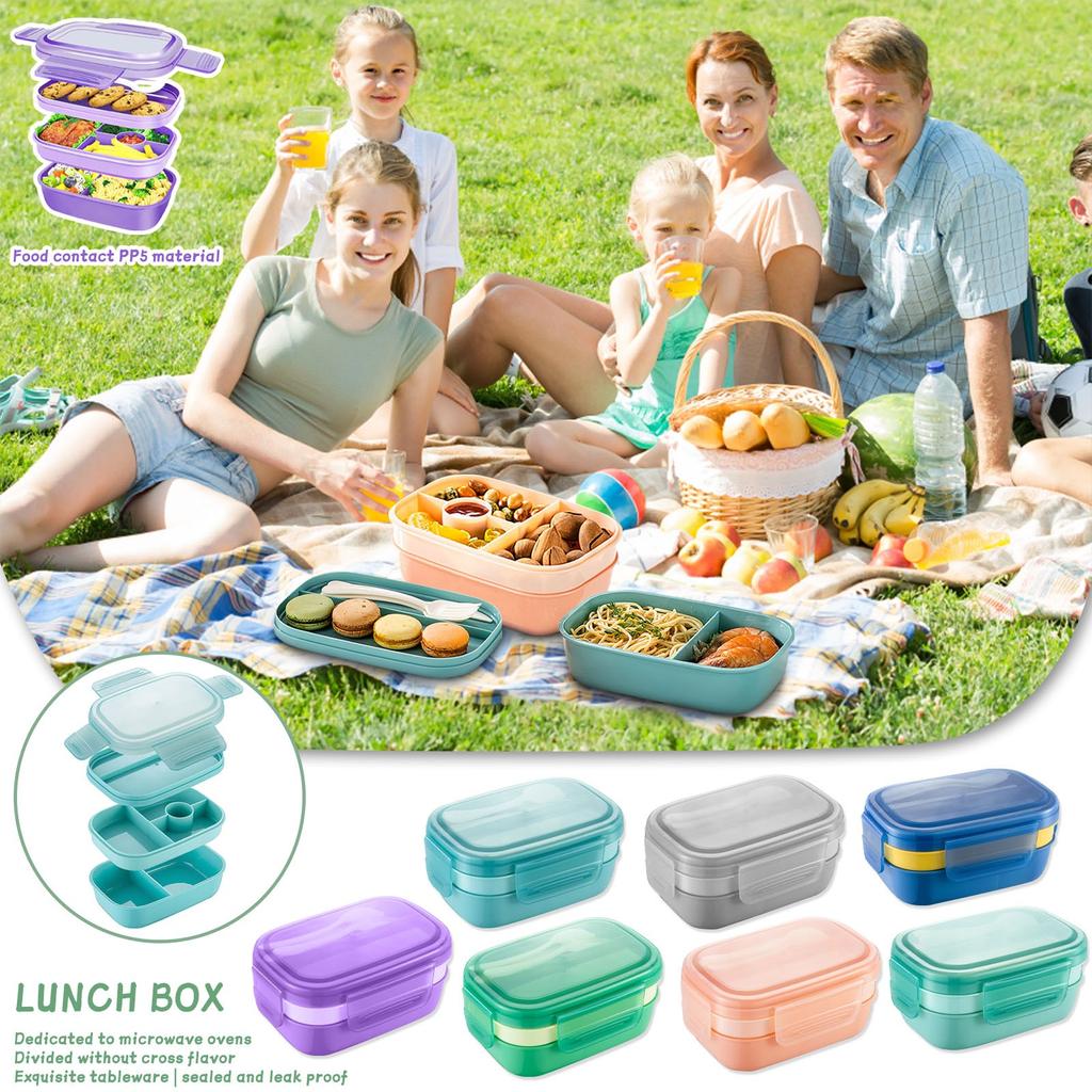 Lunchbox mit Mikrowellenheizung, Lunchbox für Schüler, rechteckige Obstbox für Kinder