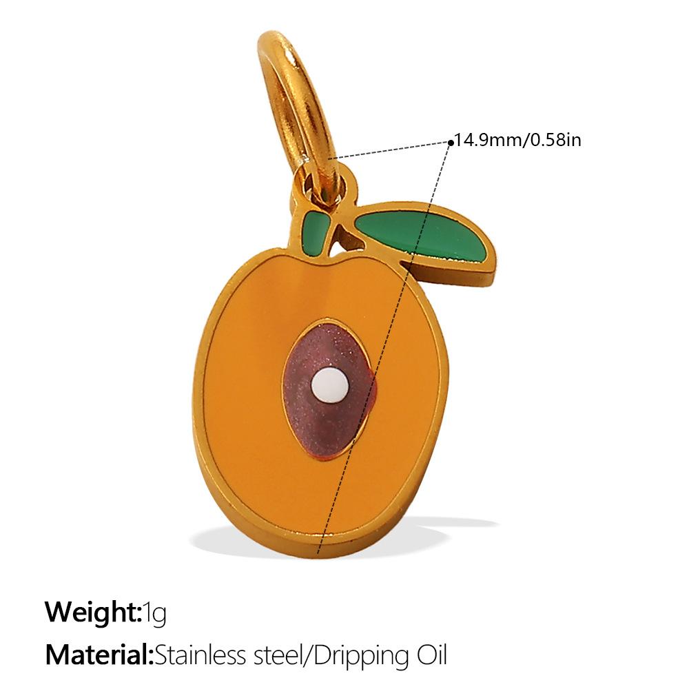 Dopamine Feng Shui Fruit Lemon Slices Oil Drip Necklace Bracelet Accessories Fresh Wind Pendant