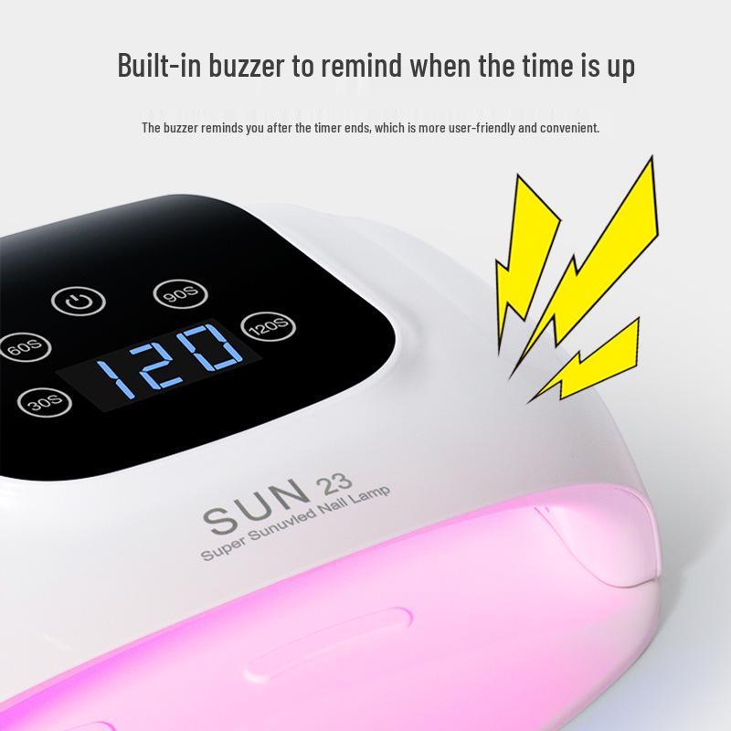 Sun23 Red Light Phototherapy Nail Lamp - Quick Dry, No Hand Blackening, Large Double Hand Size for Nail Salons.