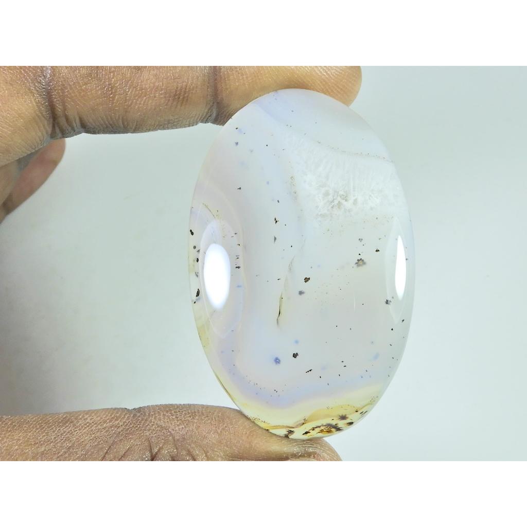 33X53X06MM Natural Montana Agate Oval Shape Cabochon Loose Gemstone 92Cts. B-299