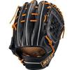 ZETT Pro Status SE Soft Baseball Glove for Second and B Size BRGB564SG Shortstop, Black/Oak (1936), 4,