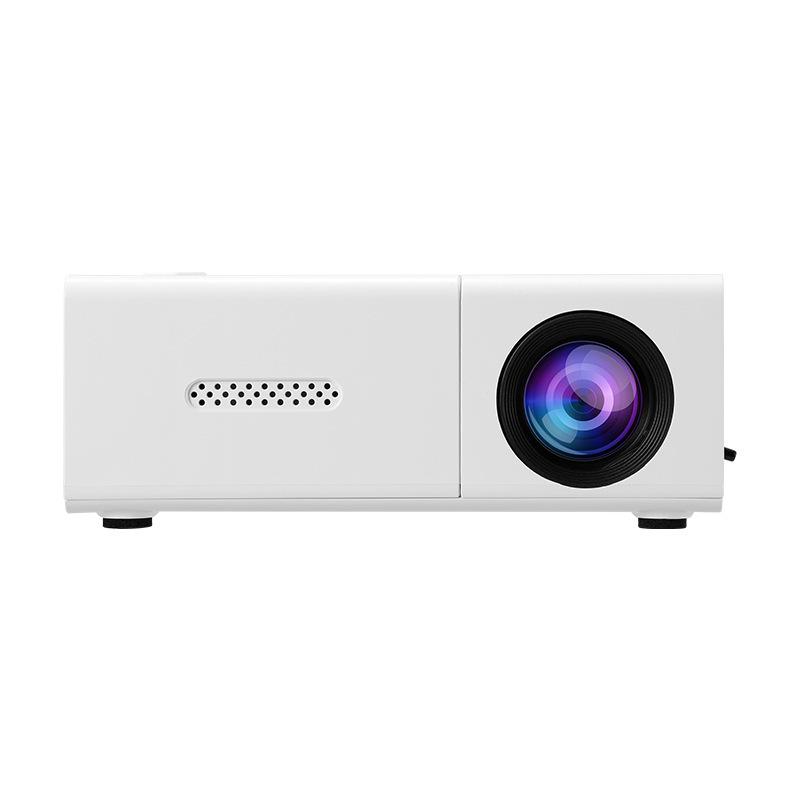 Yellow-White YG300 HD Mini LED Projector for Dormitory and Home