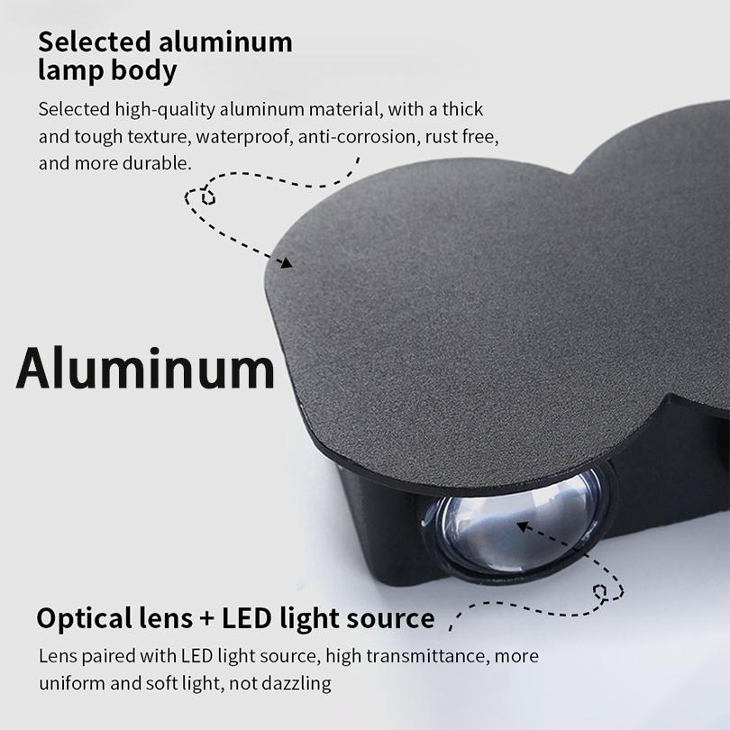 Aluminum LED Wall Lamp Waterproof IP55 Outdoor Garden Lights 8W 12W Interior Wall Light for Bedroom Living Room Stairs Lighting