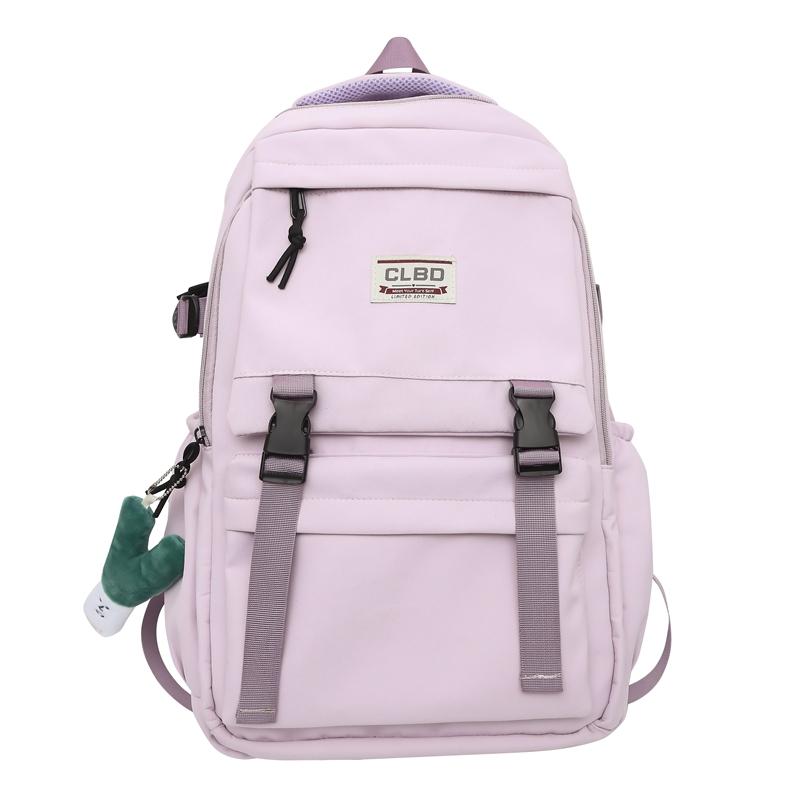 Women's Backpack School Bag Men Solid Color Backpack Travel Bag