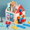 Kids' Wooden Tool Set with Toolbox for Early Learning