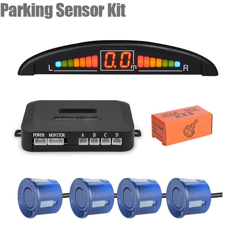 Parking Sensor Kit With 4 Radar LED Accurate Digital Display Of Obstacle Distance Alarm Parktronic Kit Detector Reversing Radar