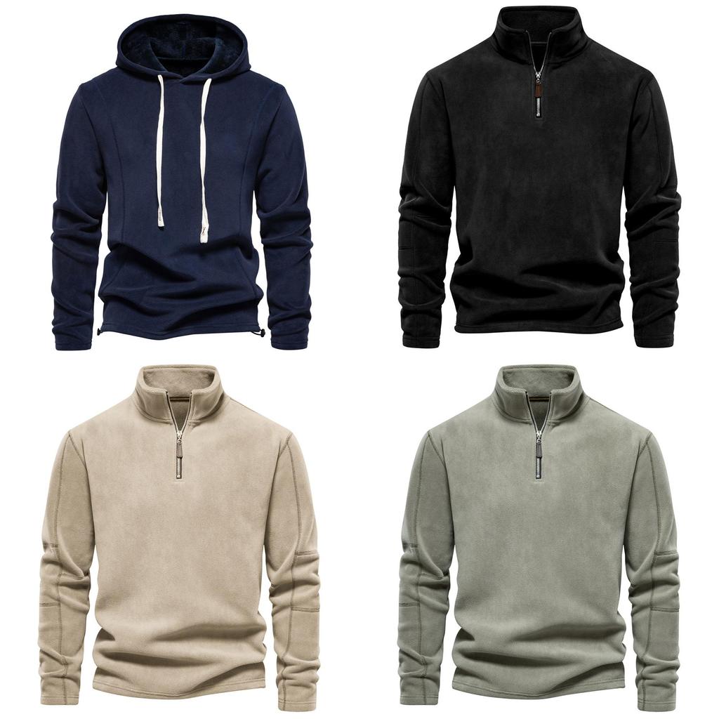 Herren Herbst Winter Sweatshirt Mit Stehkragen Und Reißverschluss Für Lässige Streetwear Jugend