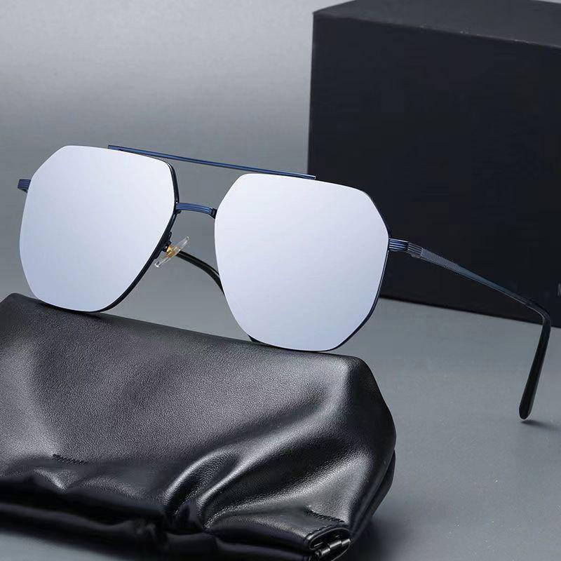 

Metal Frame Sunglasses For Men High Definition Unisex Sunglasses Fishing Sunscreen Uv400 Summer Glasses Mirror Lenses Goggle серебряный