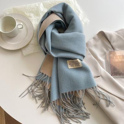 Neuer Damenschal Damen Winterschals Schwarzer Schal Warmer Kaschmir Rot Schwarzer Schal XWJ04