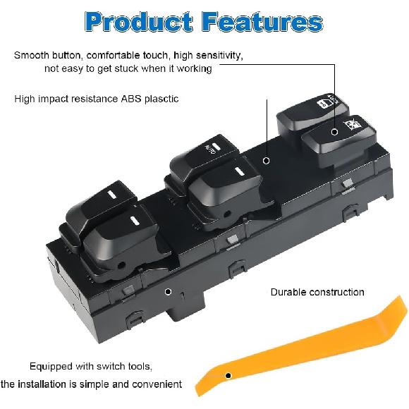 Master Power Window Switch Compatible with Hyundai Tucson 2010 2011 2012 2013 2014 2015, Driver Left Side 16 Pins, Replacement for 93571-2S000