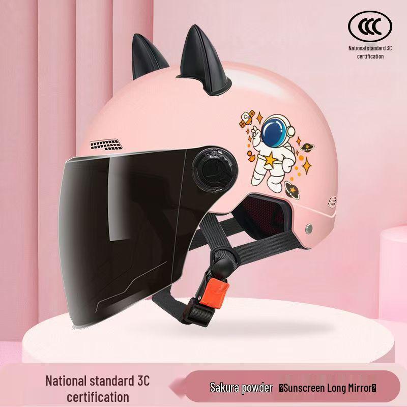 Adjustable 3C Electric Bike Helmet: Lightweight, Cute Design for Men & Women, All-Season Sun Protection