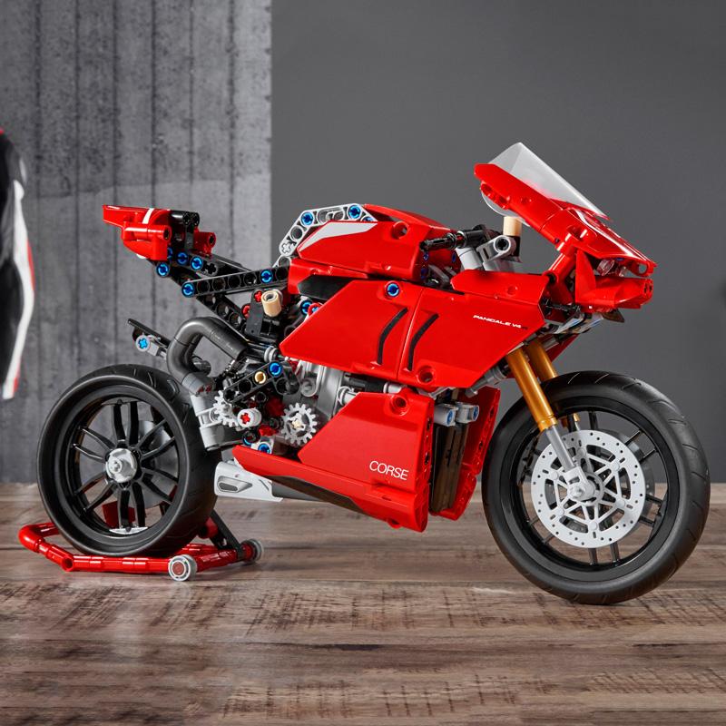 Technical Motorcycle Ducatis Racing Car Building Blocks Model Motorbike Vehicle Bricks Toys for Kids Christmas Gifts