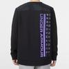 Under Armour Summit Logo Solid Color Spliced Crew Neck Long Sleeve Sweatshirt Men Sweatshirt Black 1361453-001