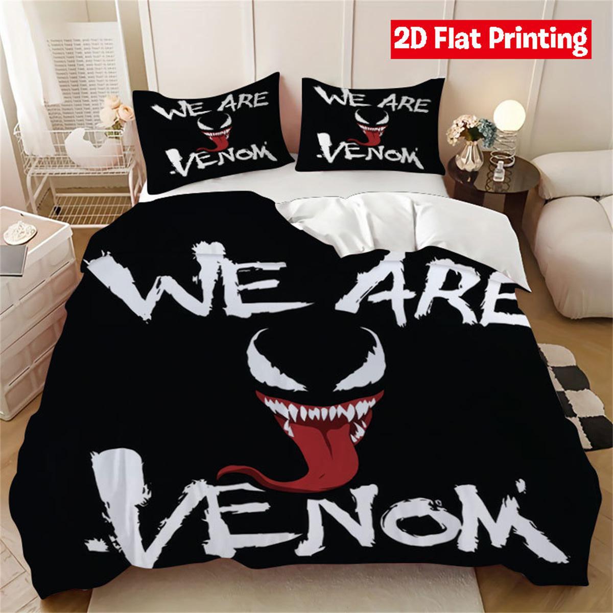 Anime Hero Characters Duvet Cover Set 2 Pieces, Microfiber Bedding Set with Zipper Closure 3D Comforter Cover with Pillowcases 135x200cm