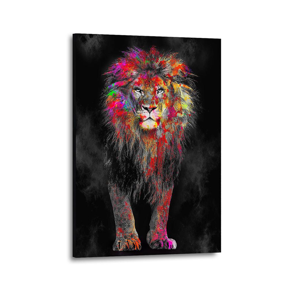 

Абстрактное искусство льва на холсте, постеры и принты, граффити, животные, картины на стене, художественный декор, фотографии для гостиной, Cuadro 20x30cm