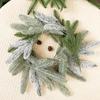 5PCS Artificial Christmas Pine Needle Branches Plastic Fake Plants Pine Needle DIY Wreath Ornaments Xmas New Year Decor Supplies