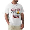 I Tried To Be A Good Girl But Then The Campfire Was Lit And There Was Beer Tshirt Regular Fit Plain Tee Shirt