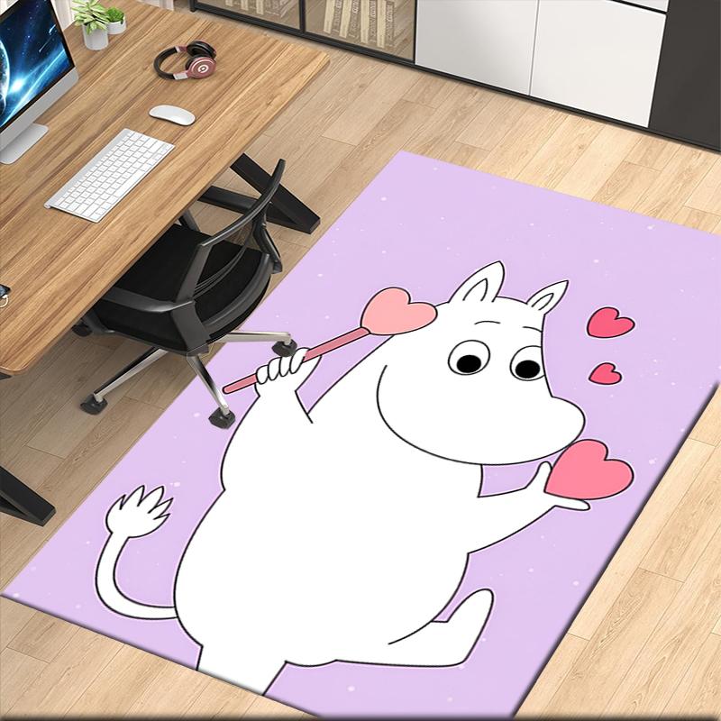 Moomin Teppich für Bürostuhl Wohnzimmer Schlafzimmer Küche Dekor Geschenke
