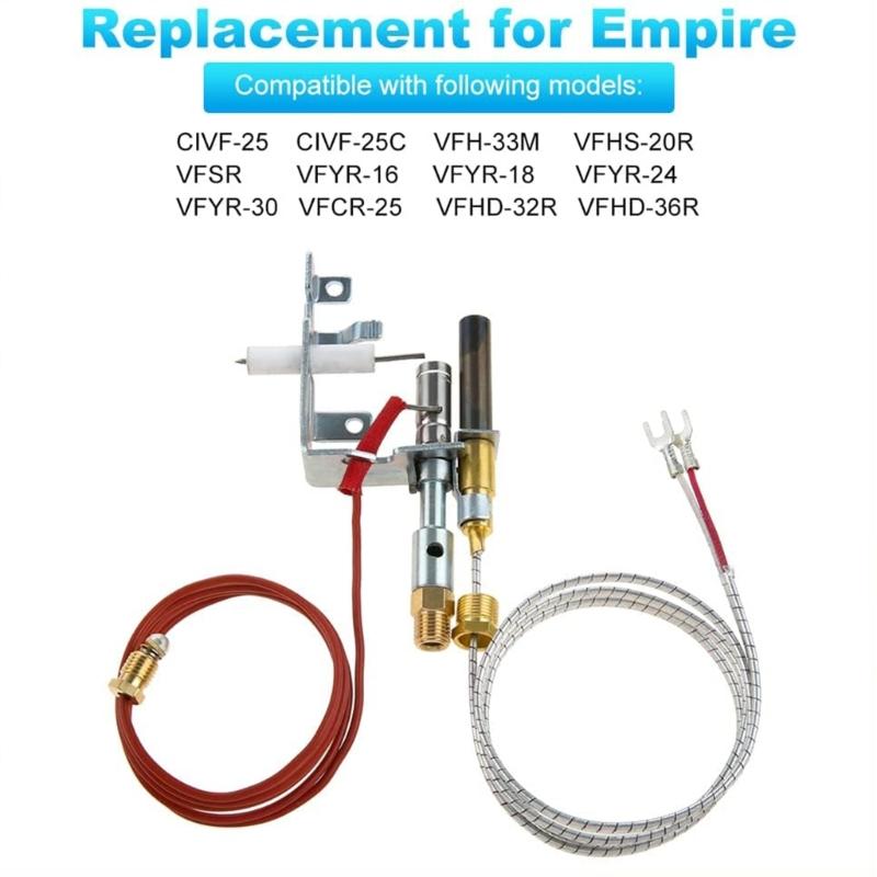 Pilot pe Gaz PropanAnsamblul Include Termocuplu și Termopilă PP225 R3623 14D0477 103778-01 pentru Șeminee Empire Sobă