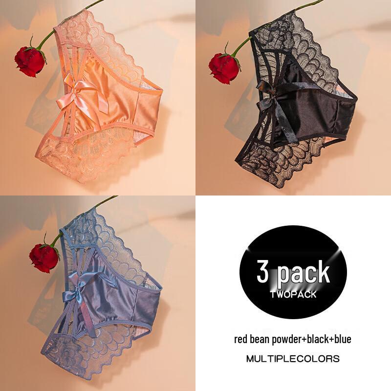 Bonaus Women s Sexy Lace Triangle Briefs L
