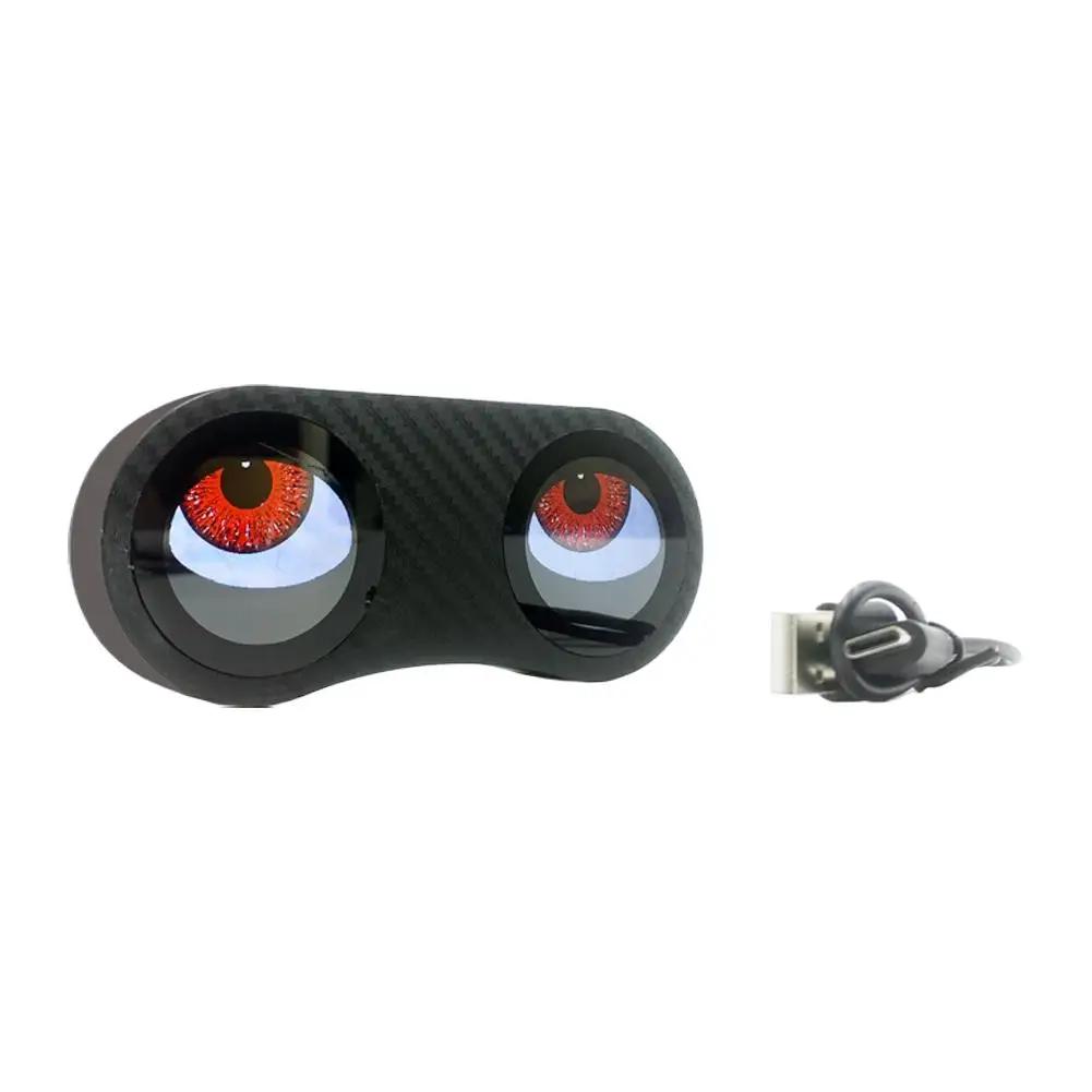 Chytré zadní světlo na kolo Ďáblova oči Vodotěsné LED světlo na kolo/motocykl pro noční jízdu s dobíjecím kabelem typu C N6V3