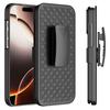 Etui na iPhone 17 Pro Max PC + TPU Zsuwana Osłona Ekranu Podpórka Muszla Telefonu z Klipsem