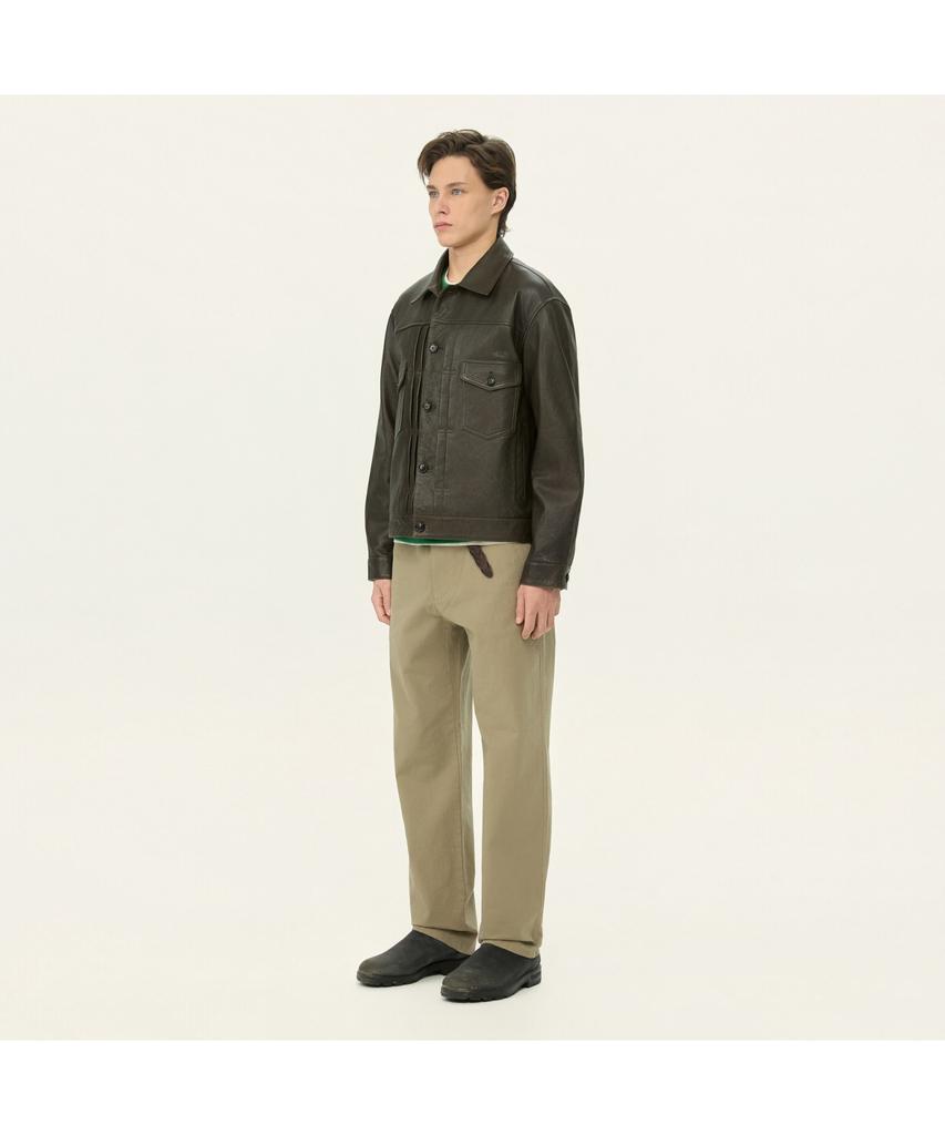 Henry Cottons Vegetable Leather Trucker Jacket Ahudm26301Khx