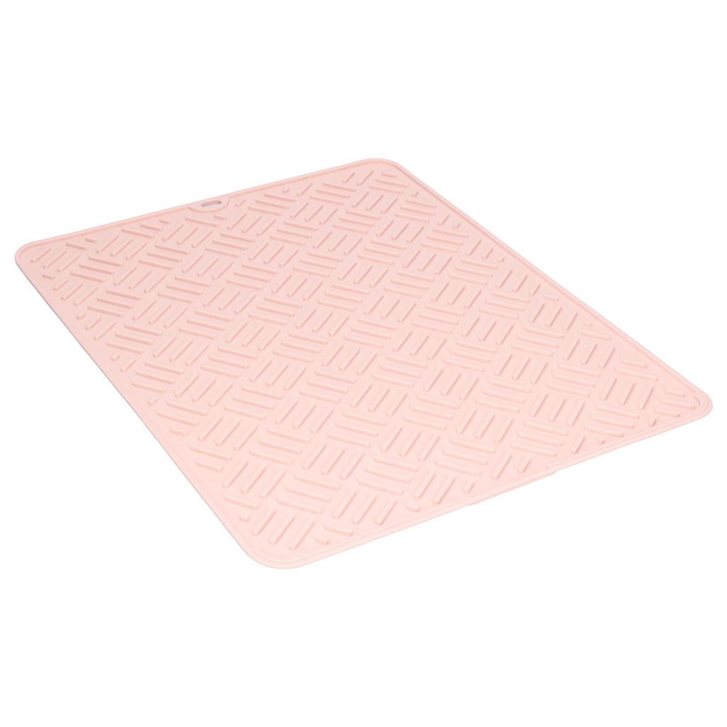 Silicone Heat Insulation Pad Desktop AntiScaldWaterproof Silicone Pad for Home Kitchen(Pink, 45x35cm )