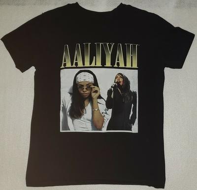 Koszulki Gildan Piosenkarka Aaliyah Czarny Unisex Koncert S-5XL LO206 Koszulka Unisex
