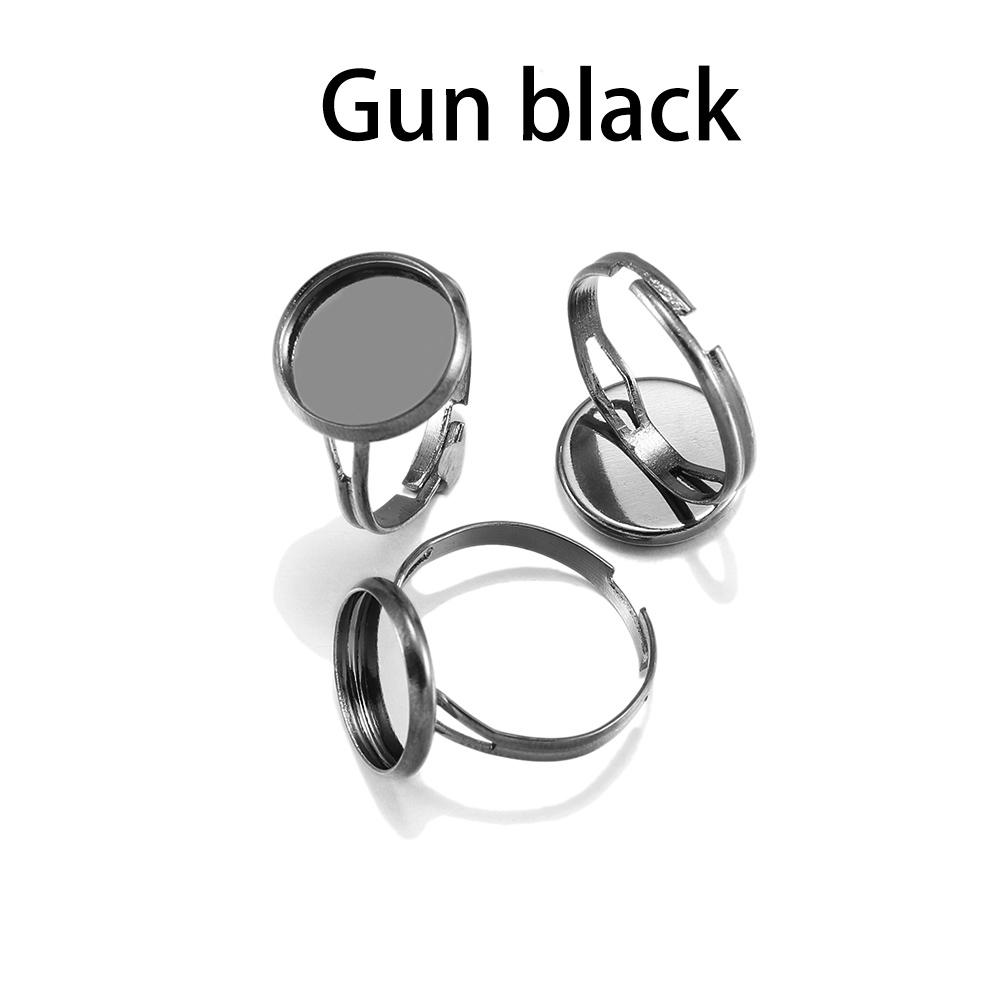 

10 шт./лот, регулируемая пустая основа для кольца, подходит для диаметра 10, 12, 14, 16, 18, 20, 25 мм, стеклянные кабошоны, лоток для настроек камеи, кольцо для изготовления ювелирных изделий своими руками 14mm x 10pcs