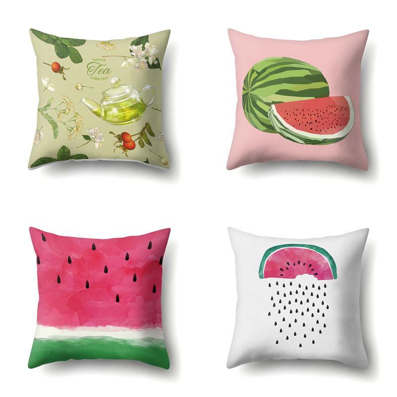 Cool Summer Fruit Polyester Pillowcase Car Decoration Home Print Small Fresh Cute Pillowcase