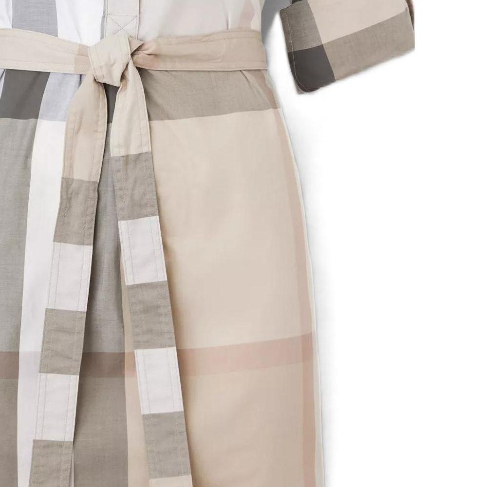 Burberry FW22 Long Sleeved Dress Women's Light Stone 80652141