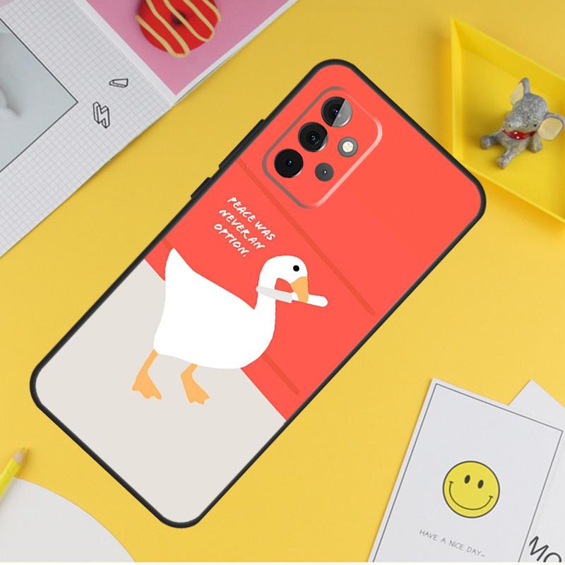 Cartoon Funny Goose Case For Samsung Galaxy A16 A26 A36 A56 A06 A55 A35 A15 A53 A32 A52 A33 A13 A14 A34 A54 A17