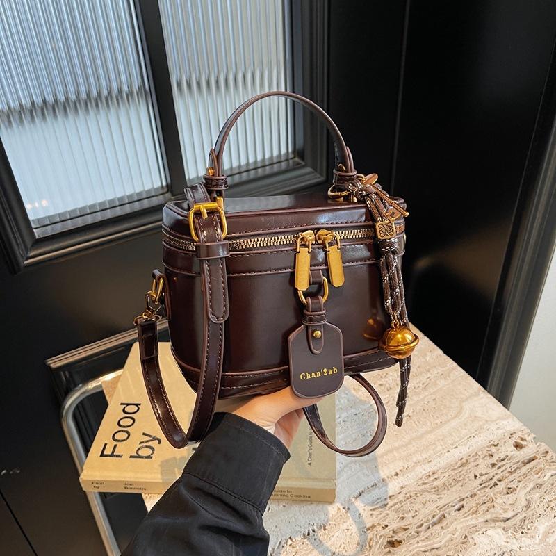 Small Bag Women's New Fashionable Portable Box Bag Textured Messenger Bag