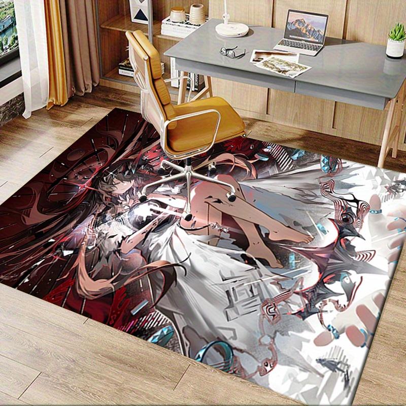 1pc Anime, Arknights Office Carpet Soft Polyester Entrance Carpet Washable Non slip Machine Washable
