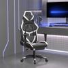 Day and Night - Day and Night Gaming Chair with Footrest Black White Synthetic Leather