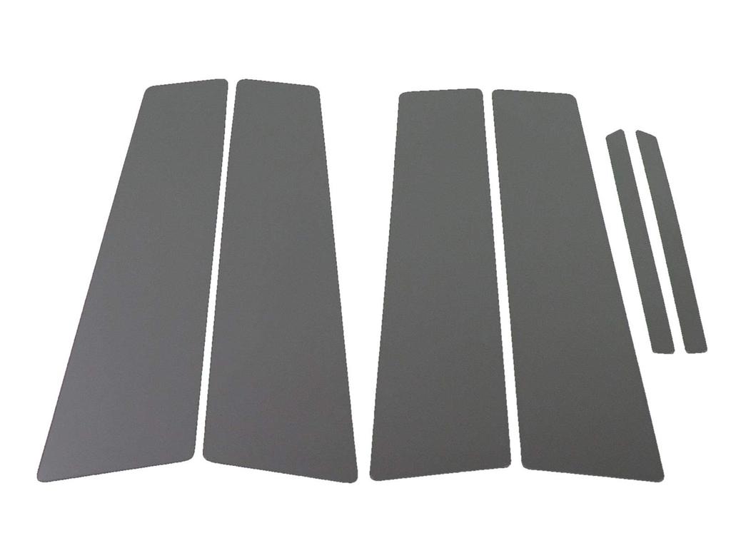 BRIGHTZ Mark X 130 Series Ultra Mirror Black Plated Pillar Panel Covers for Visors 5027 (6-Piece Set) (PIL-BLA-338)