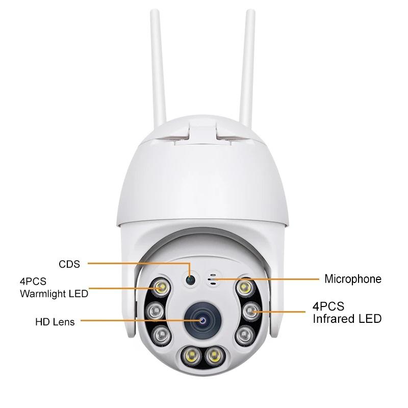 WiFi Camera Outdoor Home Security IP Smart Monitor Video Surveillance Camera Full Color Night Vision CCTV