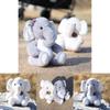 Cute Gray Beige Elephant Cartoon Plush Toy Doll For Birthday Decor