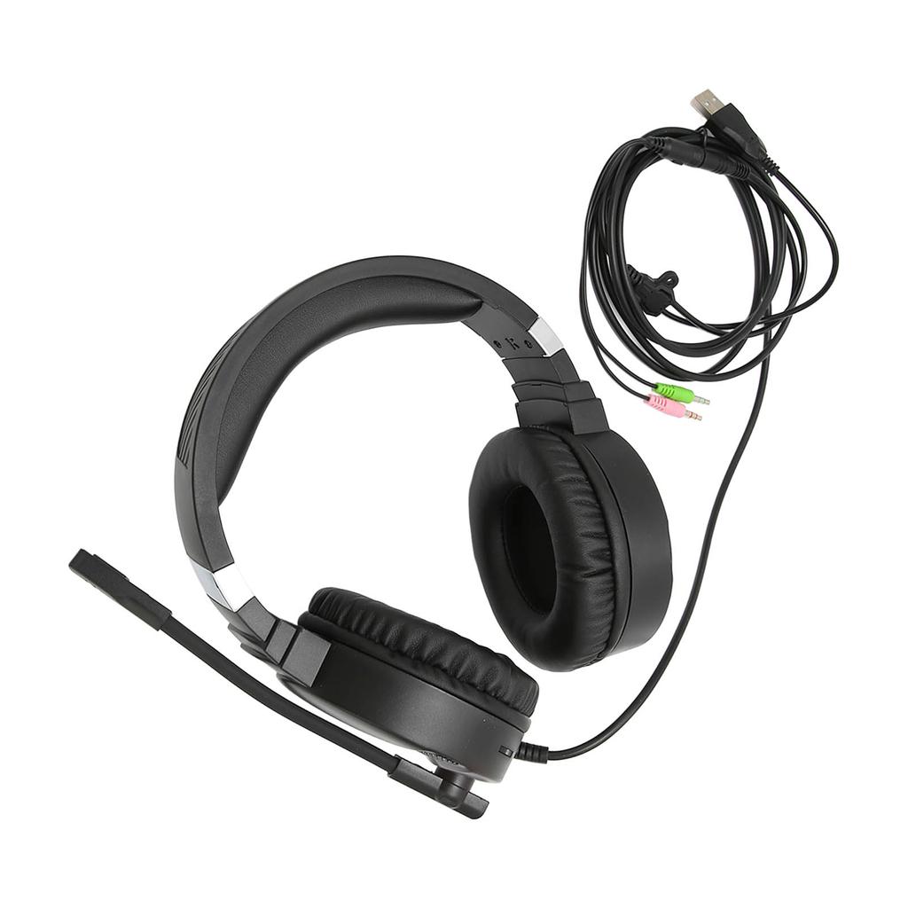 F16 Gaming Headset Noise Cancelling Mic 7.1 Spatial Surround Sound RGB Lighting Gaming Headphones for PC