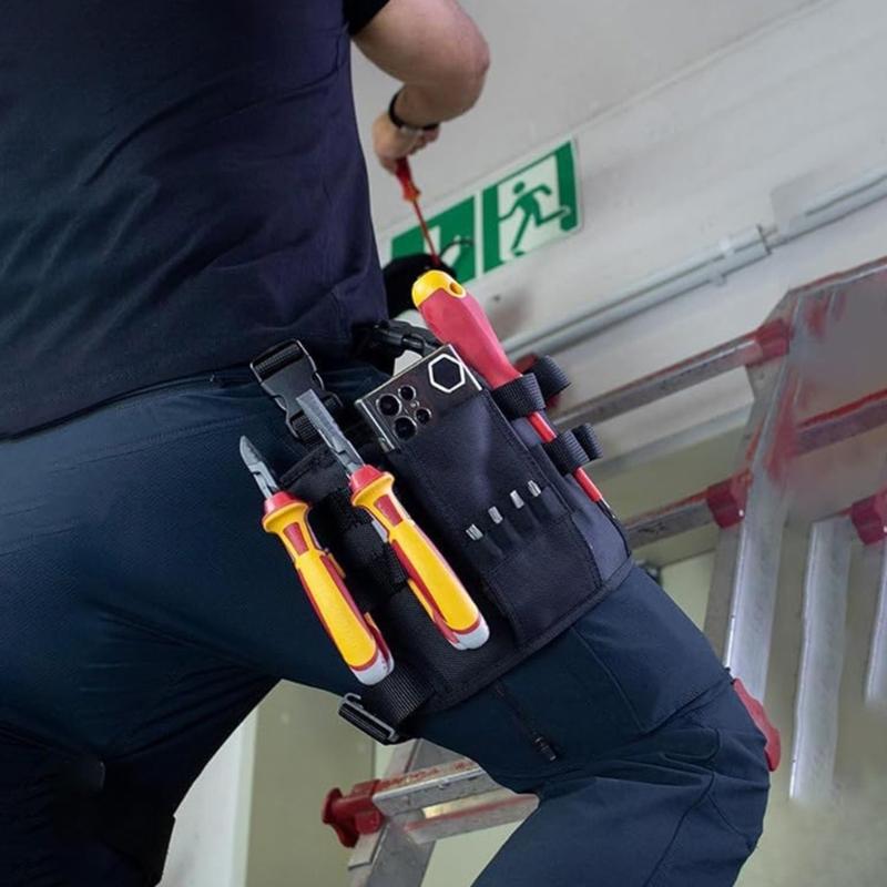 Tool Pouch with Belt Clip Leg Pocket Pouch Electrician Tool Bag Automotive Cellphone Holders Tool Bag Belt Organizers