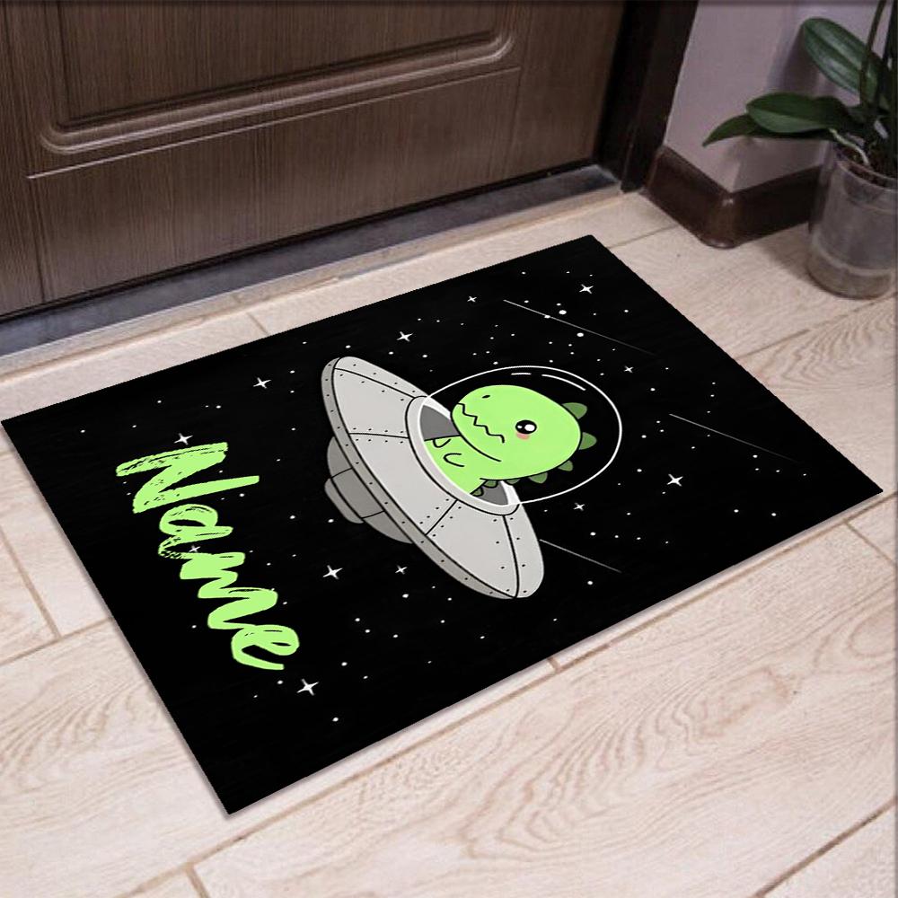 Custom Name Dinosaur Printed Carpet,Rug for Office Chair Living Room Bedroom Kitchen Room Decor Gifts.