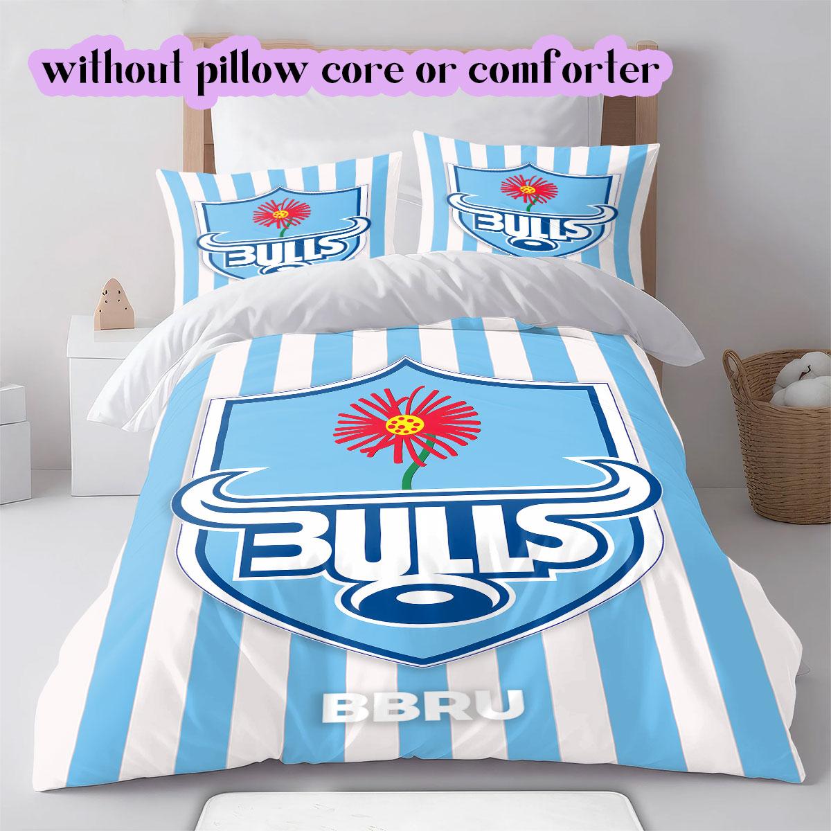 

The Bulls rugby Pattern Bedding,Quilt Set Quilt Cover Pillowcase Home Birthday Gift (1*duvet cover+2*pillowcase,without core) 135x200cm
